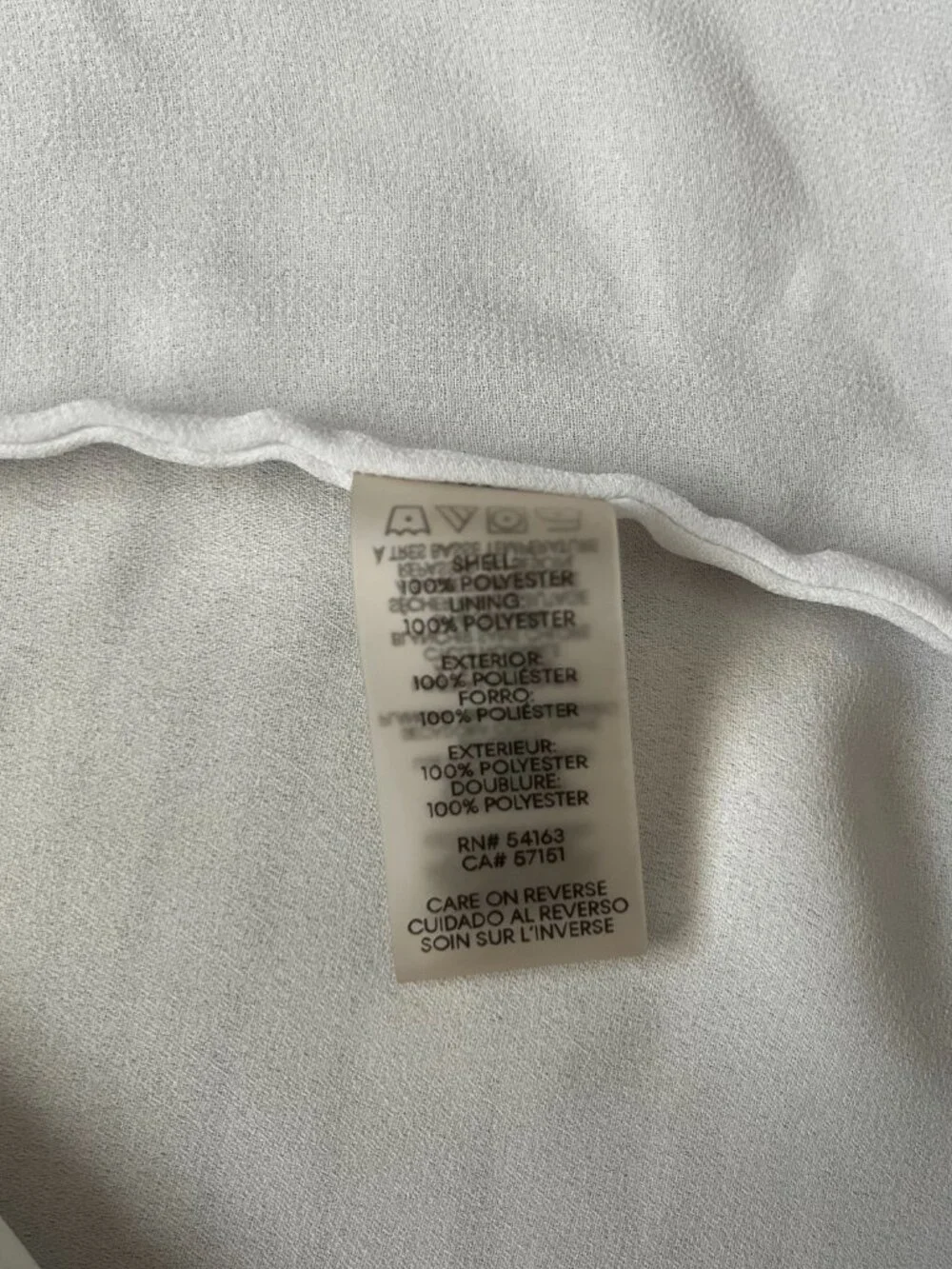 Calvin Klein Women's White Short Sleeve V-Neck Blouse